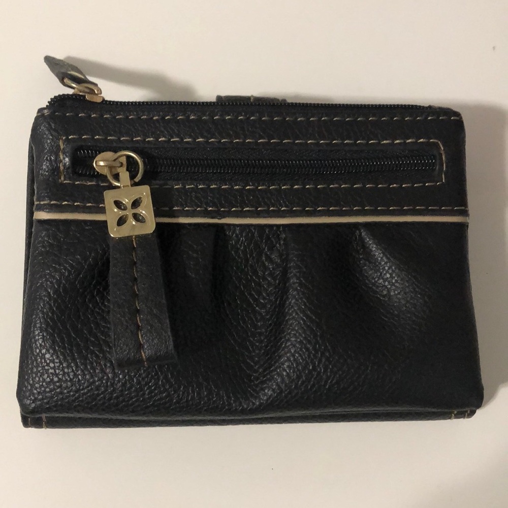 Small black leather wallet